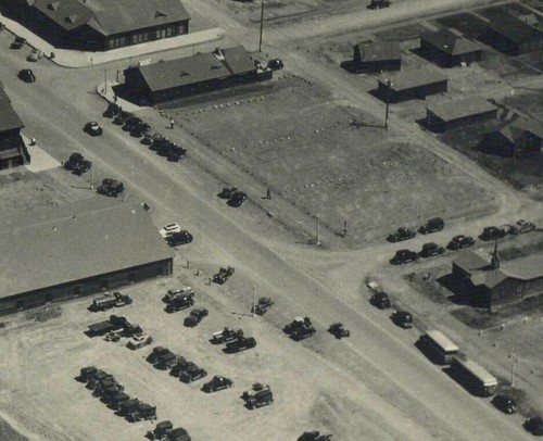 Rppc Business Section Fort Peck Mt Montana As Seen From Air Old Cars Much More