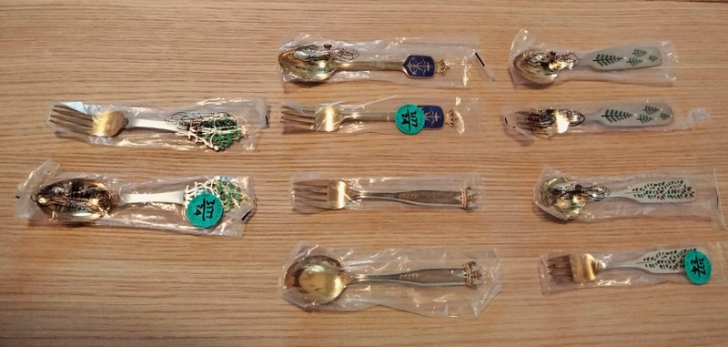Original Condition 10 Vintage Michelsen Sterling Siver Spoons & Forks