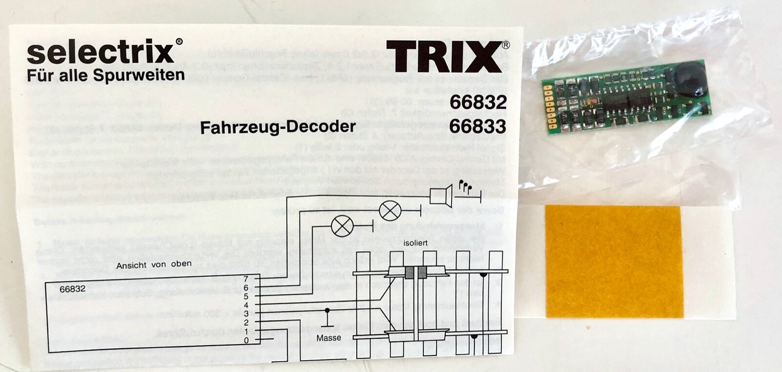 trixsページ Trix Selectrix 66832 DCC Digital Decoder New Original
