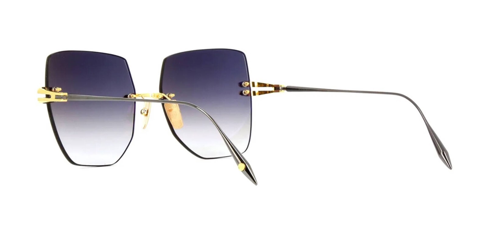 Pre-owned Dita Embra Yellow Gold Black Rhodium/grey To Clear Gradient (01) Sunglasses