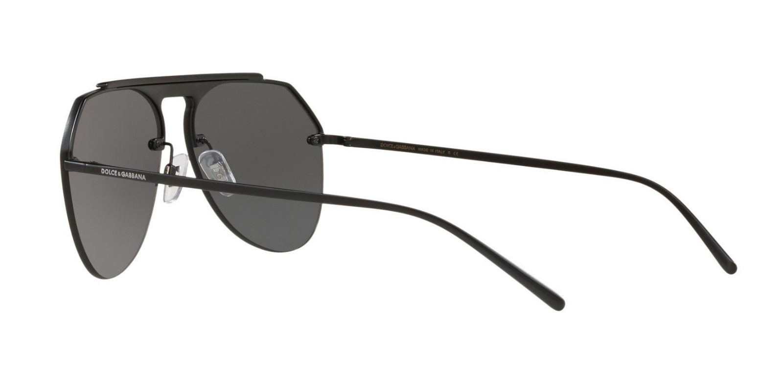 Pre-owned Dolce & Gabbana Dg 6188 Shiny Black/grey (501/87) Sunglasses In Gray