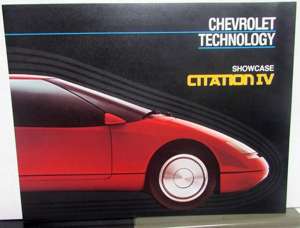 1984 Chevrolet Citation IV Concept Car Press Kit V6 Experimental Media Release