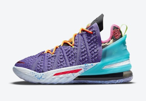 NIKE LEBRON 18 BEST 10-18 PSYCHIC PURPLE BASKETBALL SHOES