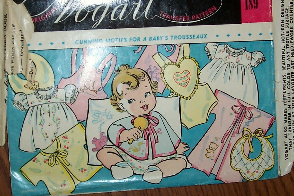 Vintage Vogart Transfer Patterns & Others  Lot 0f 8 Kittens embroidery baby