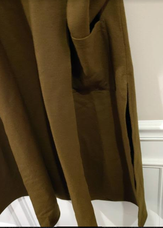 Pre-owned Eileen Fisher High Collar Litewigt Boiled Wool Jersey Jacket Serpentine Green S In Serpenine Green