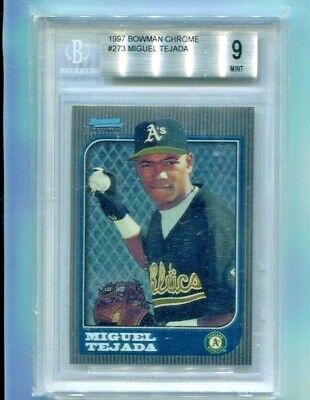 1997 Bowman Chrome - MIGUEL TEJADA - Rookie Card #273 - OAKLAND ATHLETICS BGS 9. rookie card picture