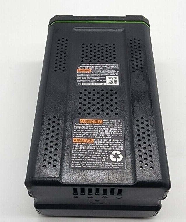 GreenWorks BAB727 or 2902402 80V Lithium-Ion Battery 4Ah - 288Wh - 80v