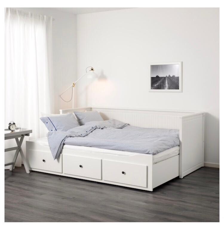 Ikea Hemnes Trundle Day Bed with Mattresses in Barnstaple, Devon