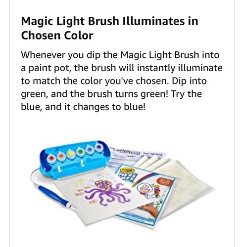 NEW- Crayola Color Wonder Magic Light Brush & Drawing Pad, Mess Free Coloring