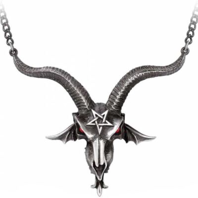 Alchemy Gothic Baphometica Goat Skull Pendant Necklace   Local Stock   Gothic