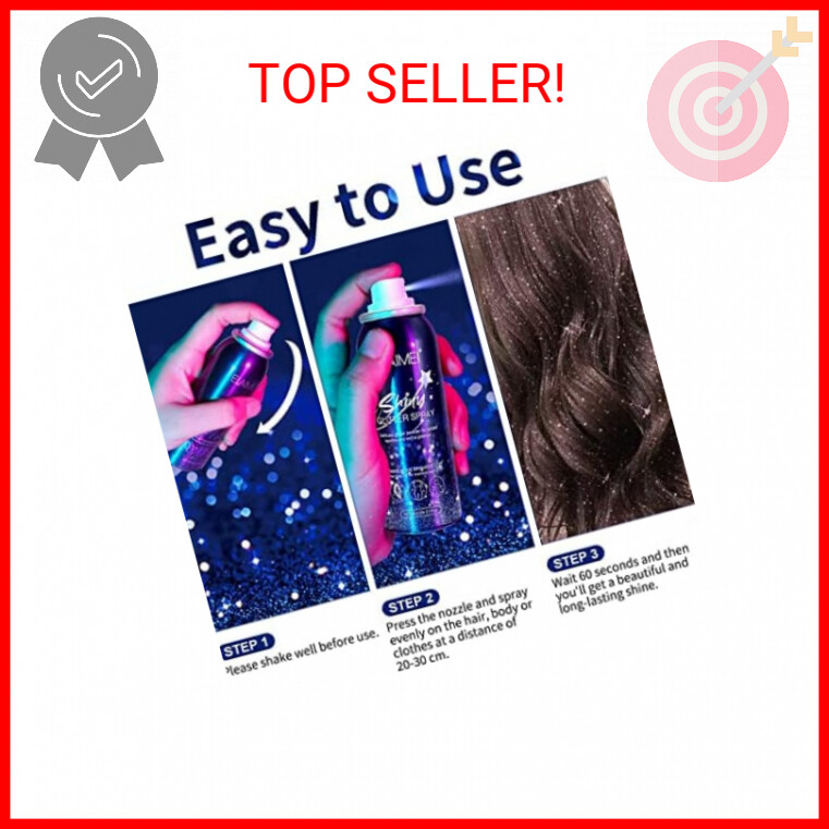 Body Glitter, Glitter Spray, Glitter Hairspray, Glitter Spray for Skin, Hair and