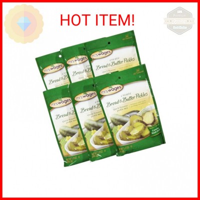 Mrs Wages Bread and Butter Pickles Quick Process Mix 5.3 Ounce (Pack of 6)