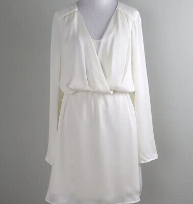 BCBG MAX AZRIA Blouson White Dress Sz M NWOT