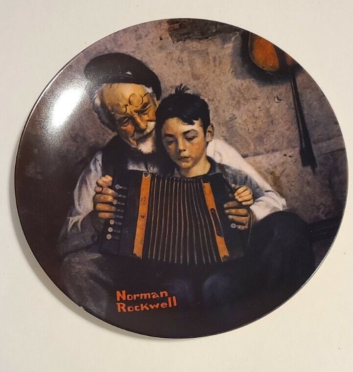 Knowles Norman Rockwell Plate "The Music Maker" 1981 Limited Edition