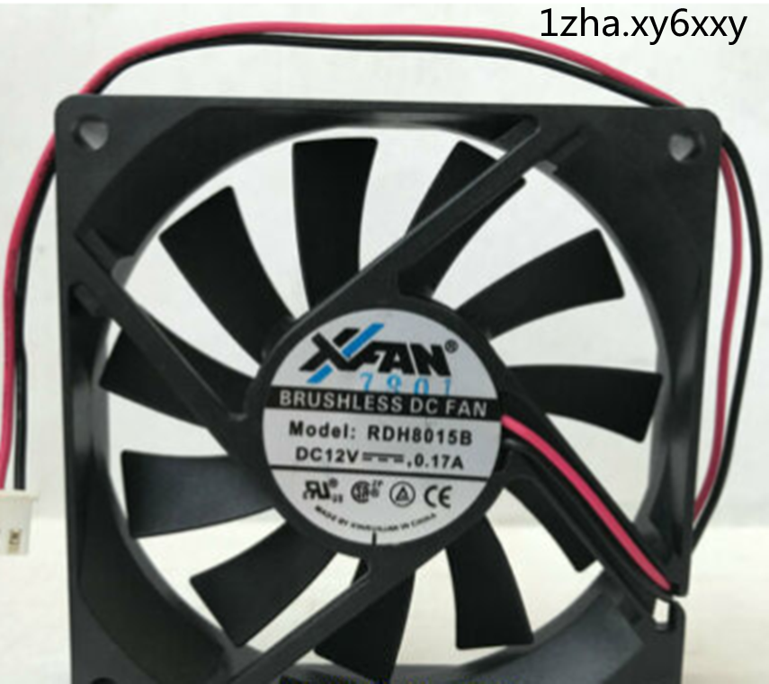 1pc For Ruilian RDH8015B fan 80*80*15*MM 12V 0.17A 2Pin #ZH