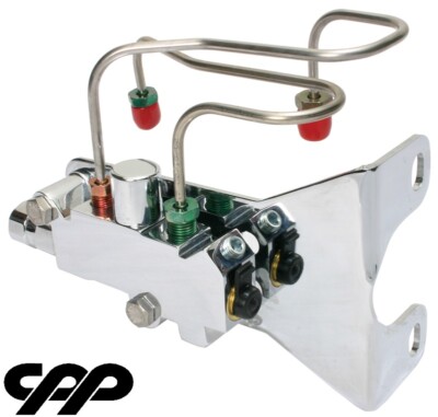 2 WHEEL DISC GM STYLE CHROME PROPORTIONING PROP VALVE WITH BRACKET UNDERMOUNT
