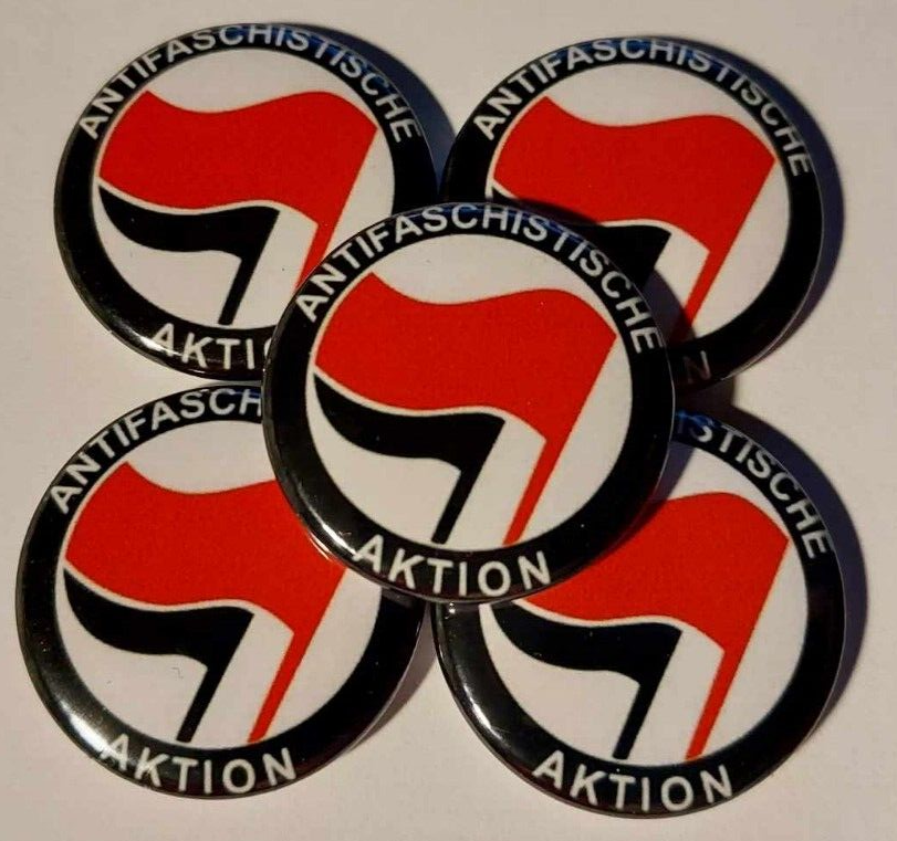 Antifa Button (klassisch), 25 mm Durchmesser