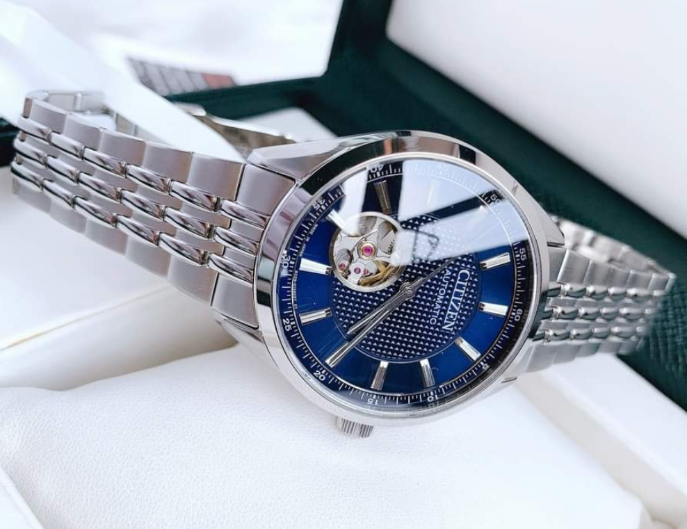 Pre-owned Citizen Automatic Mechanical Men's Blue Dial Watch Nh9110-81l