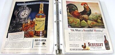Vintage Collection Lot of 140 Whiskey Beer Alcohol Advertising Magazine Ads