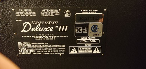 Fender Hotrod Deluxe III 40 watt Guitar Amp