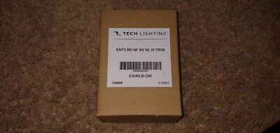 Tech Lighting EN3RLB-OW, 3'' white flangeless trim, Brand New
