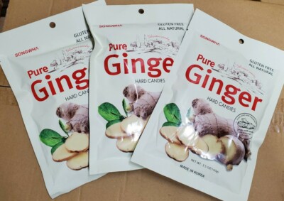 PURE Ginger Hard Candy by Songhwa_Product of Korea (3 Bags)