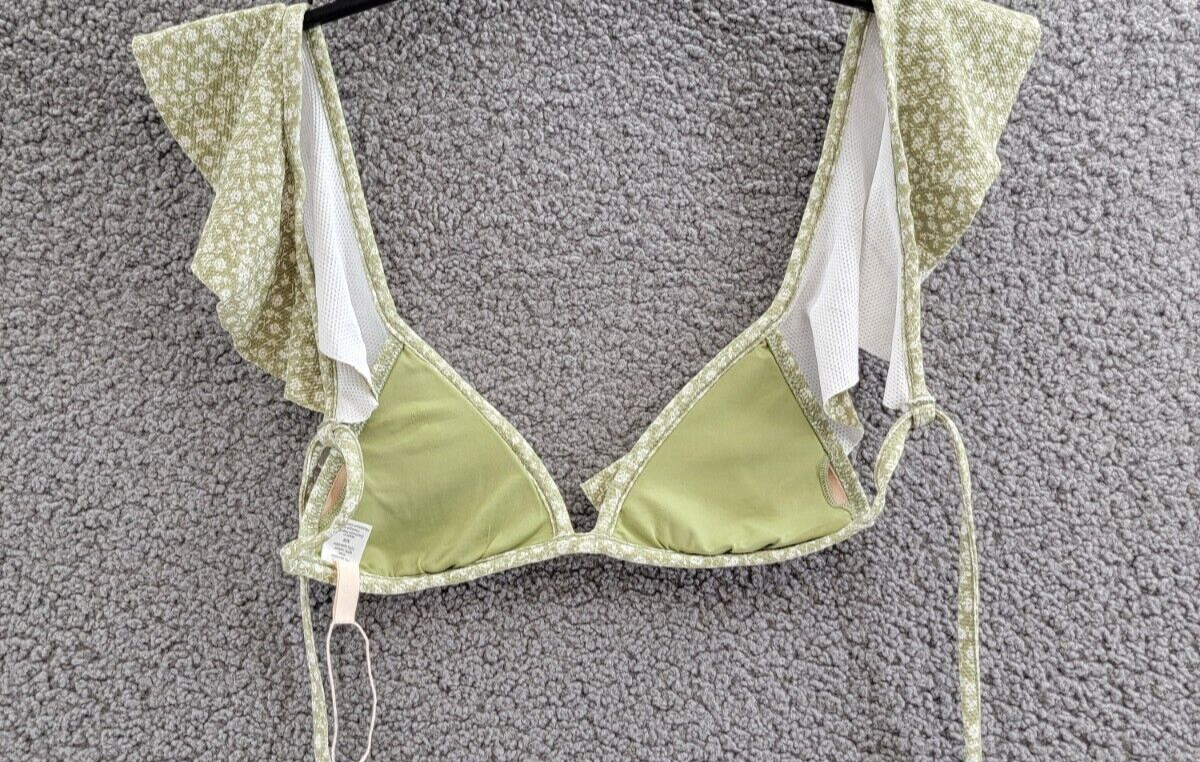 Eberjey Graziela Bikini Top Women's XS Garden Floral Adjustable Back Tie Closure - Picture 10 of 14