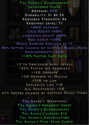 Diablo 2 Resurrected Tal Rasha s Full Set