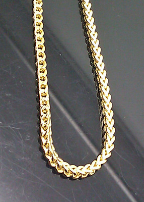 Pre-owned Globalwatches10 Real 10k Yellow Gold Franco Chain 26" Necklace 3.5mm