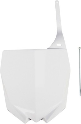 UFO Plastics YA04832-046 Front Number Plate White Restyled Replacement 11-7430