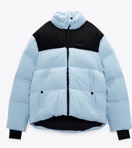 ZARA 花柄スキーウェア 18-24ヶ月(92cm) WATER RESISTANT AND WIND PROTECTION ダウンジャケット RECCO