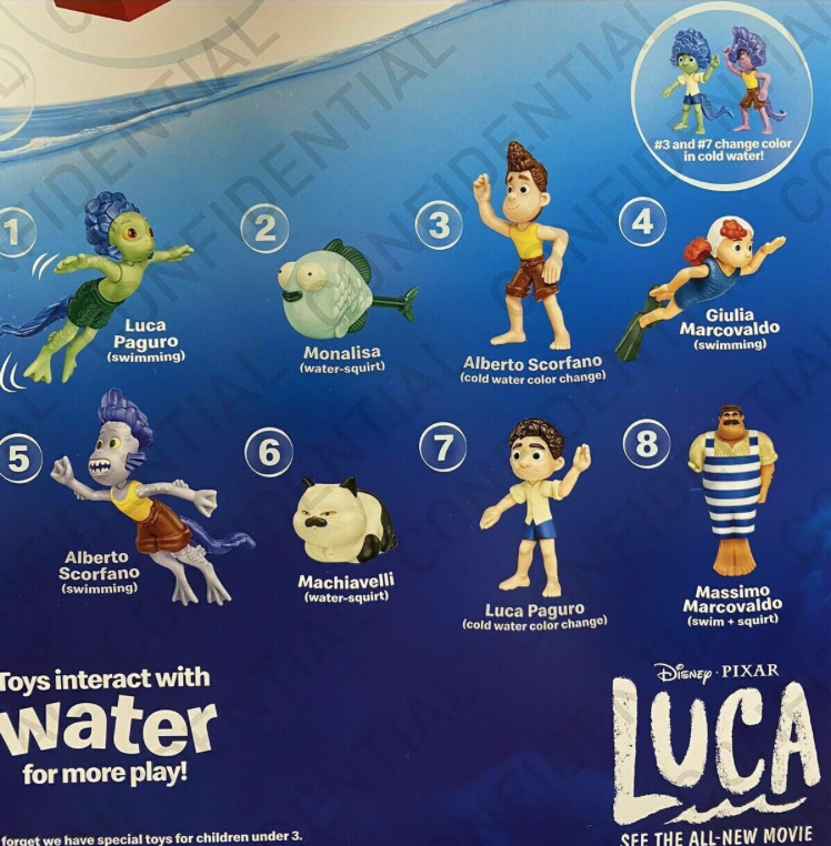 Mcdonald S Luca Happy Meal Toys 21 Full Set Of 8 Disney Pixar Sealed Pricetronic