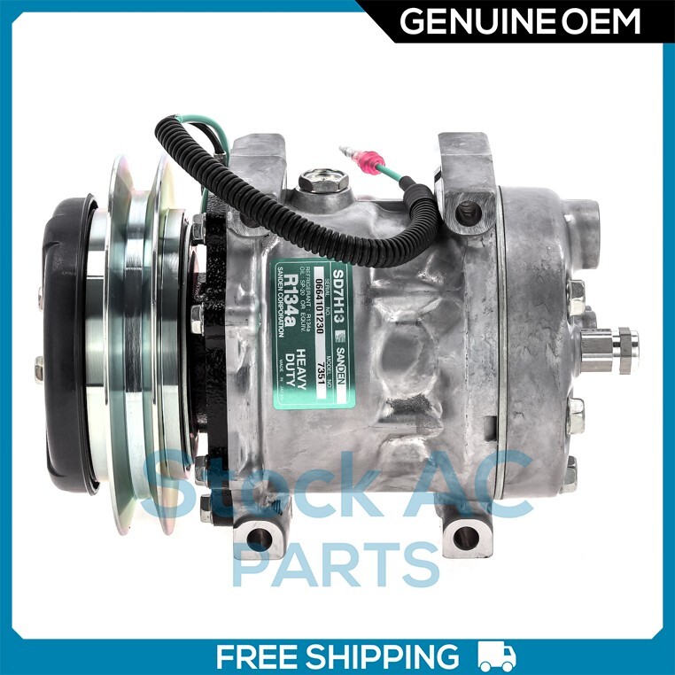 NEW OEM SANDEN A/C COMPRESSOR LINK-BELT / CASE / KOBELCO