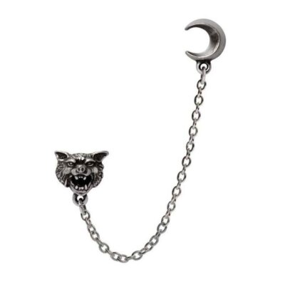 Alchemy Gothic Howl Pewter Wolf Earring   Local Stock   Gothic
