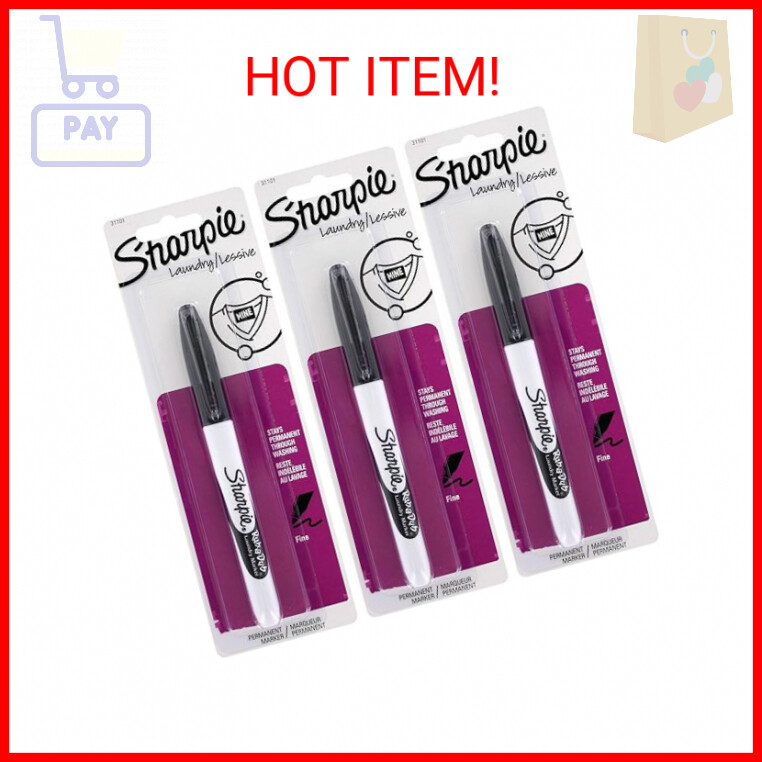 Sharpie Rub-A-Dub Laundry Marker, Pack of 3 (SN31101PP-2)