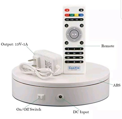 ComXim 360 Degree Photography Turntable for Product, 44LB Capacity, 7.87in Diame