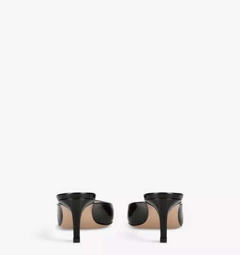 Pre-owned Gianvito Rossi Pointed-toe Leather Heeled Mules Nappa Black Sz 39.5 ( 9.5)