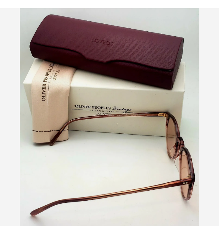 Pre-owned Oliver Peoples O'malley Limited Edition Ov5183 Optical 18k Gold Plated Msrp$600 In Coral Pink Wash With Blue Light Filter