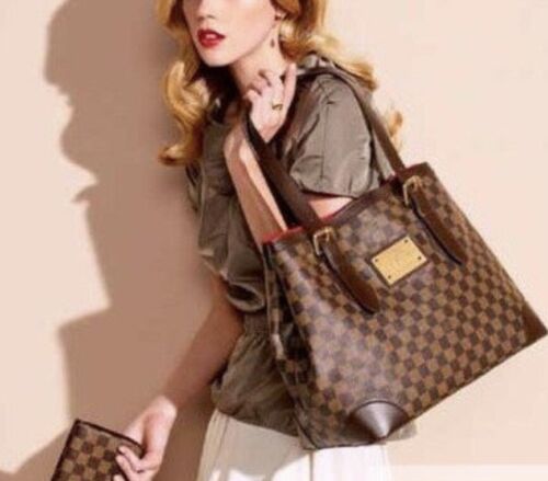 Louis Vuitton Hampstead MM Damier Ebene canvas leather shoulder bag