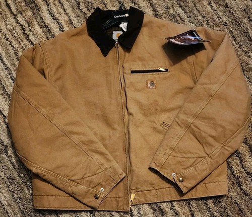 Pre-owned Carhartt J97 Cml Camel Blanket Lined Detroit Jacket Usa In Brown