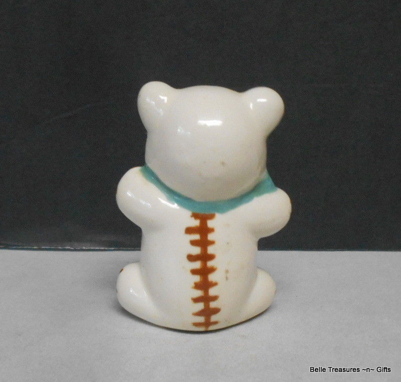 Miniature Ceramic Teddy Bear Figurine