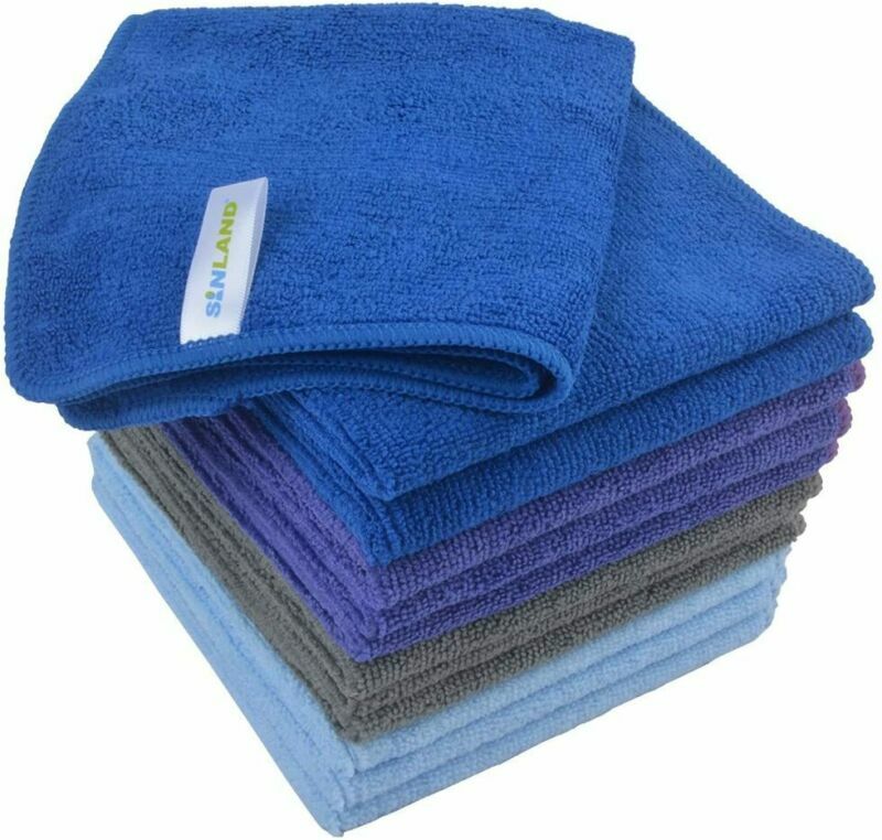 Sinland Absorbent Microfiber Dish Cloth Kitchen Streak Free Cleaning Cloth Dish