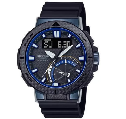 Pre-owned Casio Pro Trek Prw-73x-1jf Protrek Angler Line Carbon Bezel Japan Import