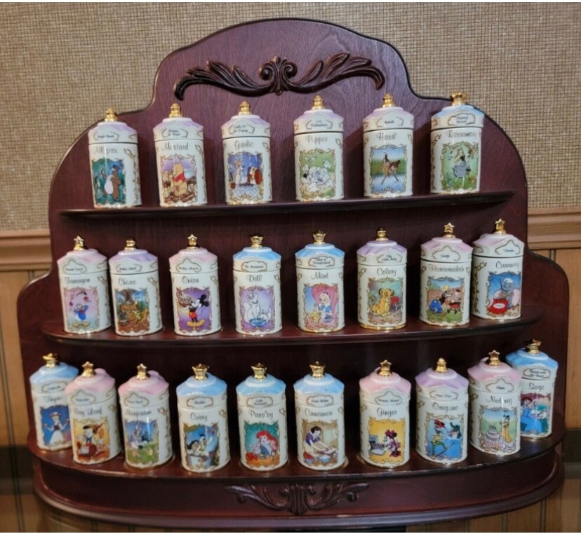 ディズニーレノックススパイスボトル Vintage 1995 Walt Disney Lenox Porcelain Spice Jars