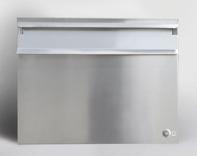 Zaunbriefkasten   Mauerdurchwurf Briefkasten m. Klingel beleuchtung  Edelstahl 