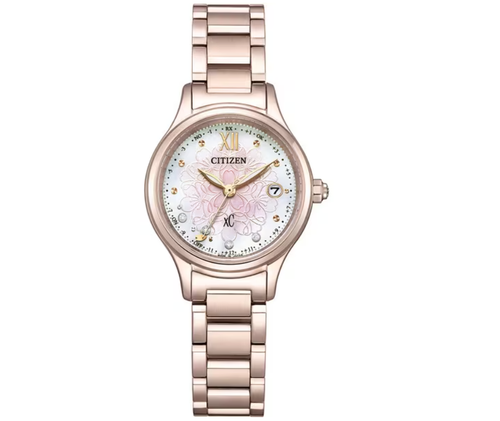 Pre-owned Citizen Cross Sea Xc Es9497-88x Hikari Collection Sakura Limited Model