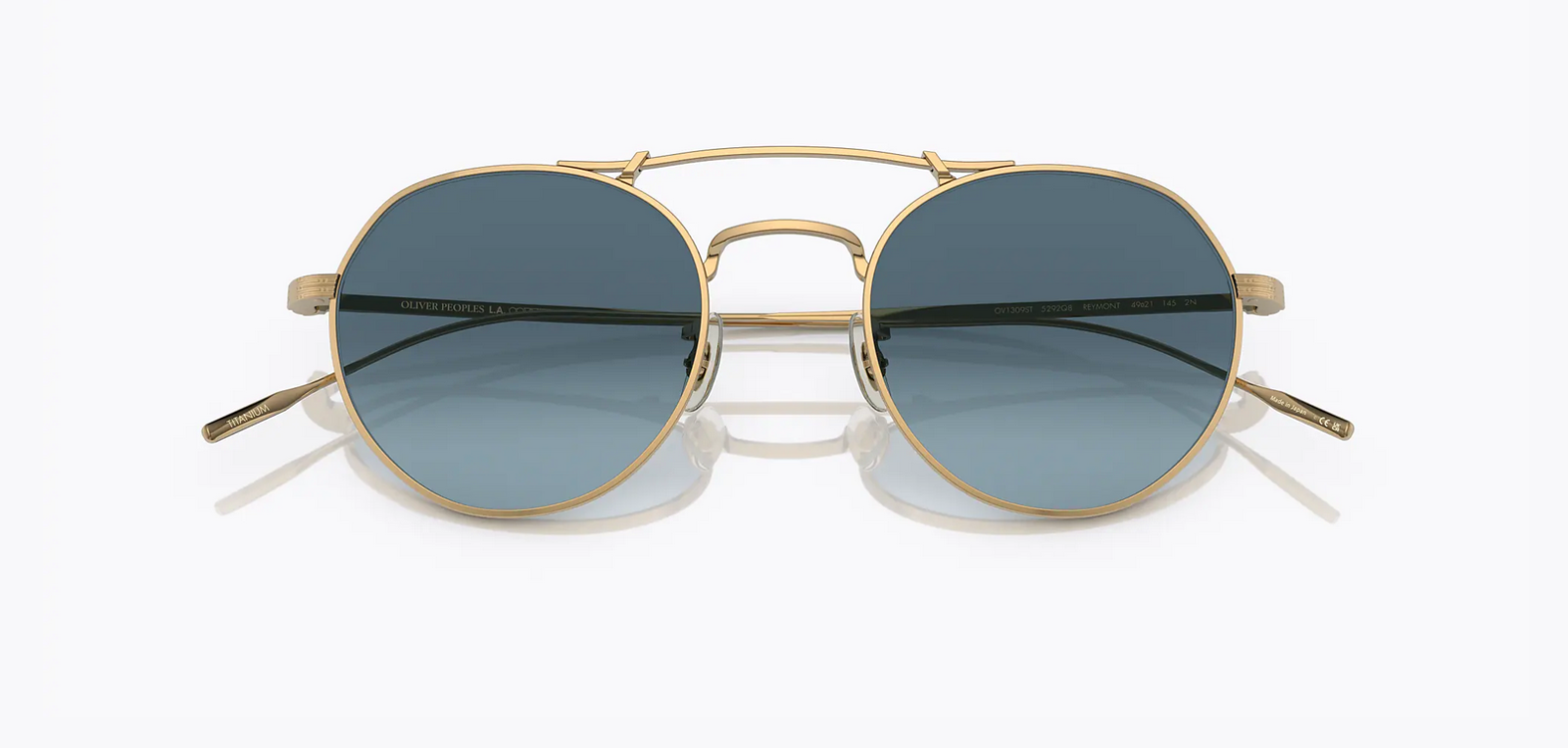 Pre-owned Oliver Peoples Brand 2023  Sunglasses Ov 1309st 5292q8 Reymont Authentic Case In Blue