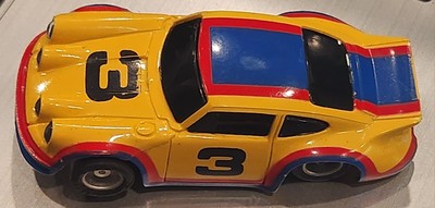 Vintage Tyco Yellow #3 Porsche 911 Carrera Turbo HO Slot Car RUNS Curvehugger