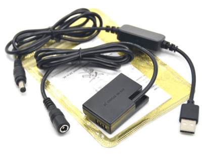 USB Power Cable+DR-E18 LP-E17 Dummy Battery For Canon R100 T8i R8 77D 750D 9000D
