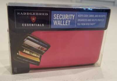 Pink Security Wallet - Helps Protect Your Credit Card Data - Ultra Slim Design